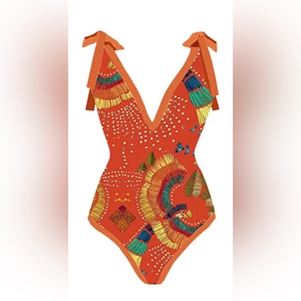 Beautiful orange one piece  - XL - New